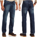 Bleu Hommes Coton Stretch Lavage De Base Lavage De Mode Casual Porter Slim Jeans Droit Denim